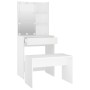 Juego de tocador con LED madera contrachapada blanco de vidaXL, Tocadores para dormitorios - Ref: Foro24-3114131, Precio: 112...