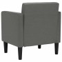 Sillón con reposabrazos de tela gris oscuro 53 cm