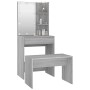 Juego de tocador con LED madera contrachapada gris Sonoma de vidaXL, Tocadores para dormitorios - Ref: Foro24-3114137, Precio...