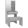 Juego de tocador con LED madera contrachapada gris Sonoma de vidaXL, Tocadores para dormitorios - Ref: Foro24-3114137, Precio...