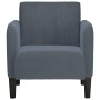 Sillón con reposabrazos Terciopelo Gris Oscuro 54 cm