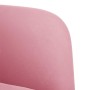 Sillón con reposabrazos terciopelo rosa 54 cm