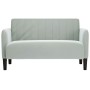 Sofá Loveseat gris claro 109 cm terciopelo