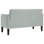 Sofá Loveseat gris claro 109 cm terciopelo