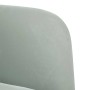 Sofá Loveseat gris claro 109 cm terciopelo