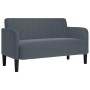 Sofá Loveseat gris oscuro 109 cm terciopelo