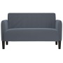 Sofá Loveseat gris oscuro 109 cm terciopelo