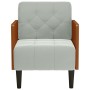Sillón con reposabrazos Terciopelo Gris Claro 55 cm