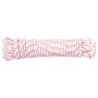 Cordón de arranque nailon blanco y rojo Ø3 mm 10 m