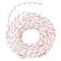 Cordón de arranque nailon blanco y rojo Ø6 mm 10 m