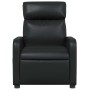 Sillón reclinable de cuero sintético negro