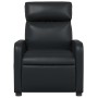 Sillón de masaje reclinable cuero sintético negro