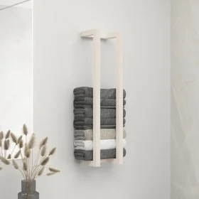 Solid white pine wood towel rack 23x18x90 cm by vidaXL, Towel racks - Ref: Foro24-822398, Price: 33,94 €, Discount: %