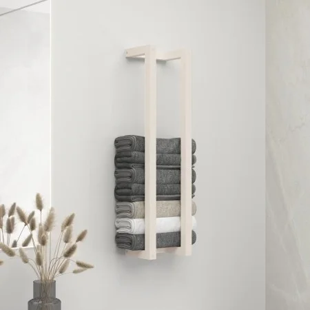 Solid white pine wood towel rack 23x18x90 cm by vidaXL, Towel racks - Ref: Foro24-822398, Price: 33,94 €, Discount: %