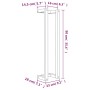 Solid white pine wood towel rack 23x18x90 cm by vidaXL, Towel racks - Ref: Foro24-822398, Price: 25,10 €, Discount: %