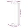 Solid white pine wood towel rack 23x18x90 cm by vidaXL, Towel racks - Ref: Foro24-822398, Price: 33,94 €, Discount: %
