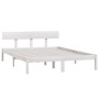 Estructura de cama de madera maciza de pino blanco 160x200 cm de vidaXL, Camas y somieres - Ref: Foro24-810158, Precio: 149,9...
