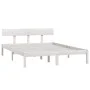 Estructura de cama de madera maciza de pino blanco 160x200 cm de vidaXL, Camas y somieres - Ref: Foro24-810158, Precio: 109,6...
