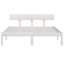 Estructura de cama de madera maciza de pino blanco 160x200 cm de vidaXL, Camas y somieres - Ref: Foro24-810158, Precio: 149,9...