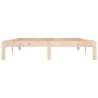 Estructura de cama madera maciza 150x200 cm de vidaXL, Camas y somieres - Ref: Foro24-810370, Precio: 99,14 €, Descuento: %