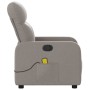 Sillón de masaje reclinable de tela gris taupé