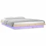 Bed frame with LED solid wood 140x190 cm by vidaXL, Beds and slatted bases - Ref: Foro24-820017, Price: 166,93 €, Discount: %