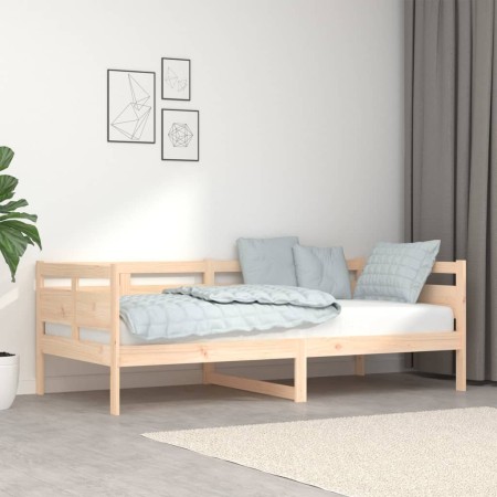 Schlafsofa aus massivem Kiefernholz, 90 x 190 cm von vidaXL, Betten und Lattenroste - Ref: Foro24-820307, Preis: 96,13 €, Rab...