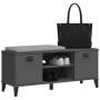 Banco zapatero VIKEN madera ingeniería antracita 106x35x45 cm