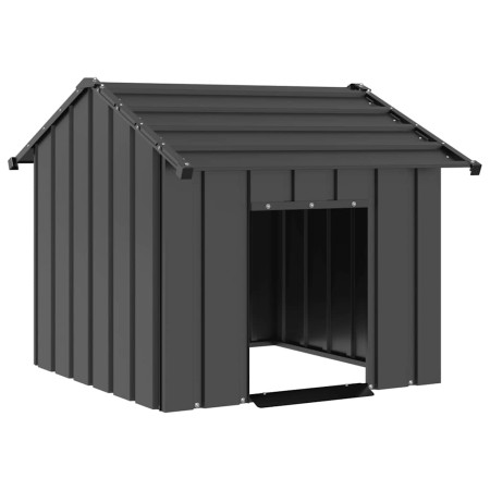 Caseta para perros con techo acero galvanizado 85x107x81 cm en Casetas para perros | Comprar online en Foro24