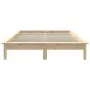 Solid pine wood bed frame 140x200 cm by vidaXL, Beds and slatted bases - Ref: Foro24-820541, Price: 88,25 €, Discount: %