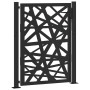 Puerta de jardín de acero negra diseño luminoso 105x130 cm