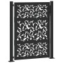 Puerta de jardín diseño de hoja de acero negra 105x130 cm