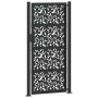 Puerta de jardín de diseño de hojas de acero negra 105x205 cm