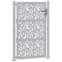 Puerta de jardín diseño de hojas de acero desgastado 105x155 cm