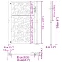 Puerta de jardín diseño de hojas de acero desgastado 105x155 cm