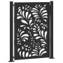 Puerta de jardín diseño ondulado de acero negro 105x130 cm