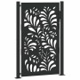 Puerta de jardín diseño ondulado de acero negro 105x155 cm