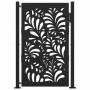 Puerta de jardín diseño ondulado de acero negro 105x155 cm