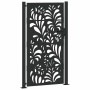 Puerta de jardín diseño ondulado de acero negro 105x180 cm