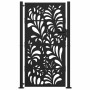 Puerta de jardín diseño ondulado de acero negro 105x180 cm