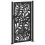 Puerta de jardín diseño ondulado de acero negro 105x180 cm