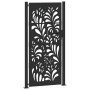 Puerta de jardín diseño ondulado de acero negro 105x205 cm