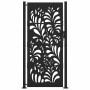 Puerta de jardín diseño ondulado de acero negro 105x205 cm