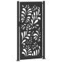 Puerta de jardín diseño ondulado de acero negro 105x205 cm