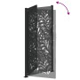 Puerta de jardín diseño ondulado de acero negro 105x205 cm