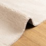 Alfombra de pelo corto suave lavable HUARTE beige 60x110 cm