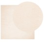 Alfombra de pelo corto suave lavable HUARTE beige 120x120 cm