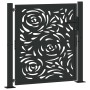 Puerta de jardín diseño llama acero negro 105x106 cm