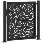 Puerta de jardín diseño llama acero negro 105x106 cm