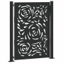 Puerta de jardín diseño llama acero negro 105x130 cm